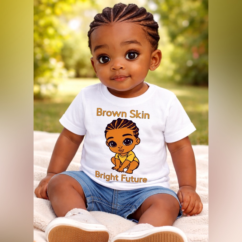 White Baby T-Shirt with Graphic Print